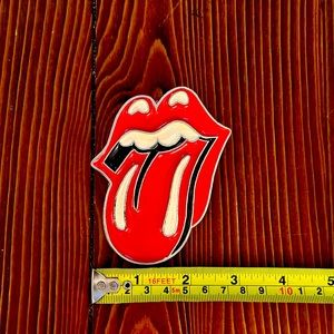 the Rolling Stones Tongue Lips Belt Buckle
